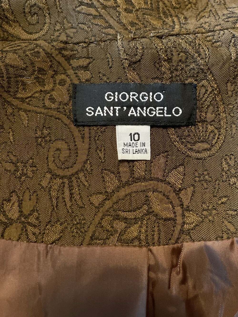 Vintage Paisley Professional Suit, Knit, by Giorgio Sant' Angelo, Sz. 10 - Picture 3 of 13